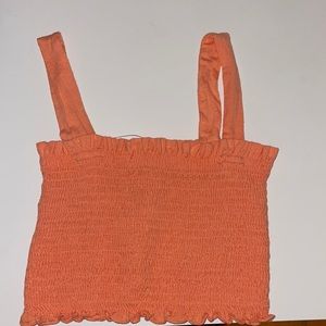 XS Charlotte Russe Orange Stretchy Crop Tank